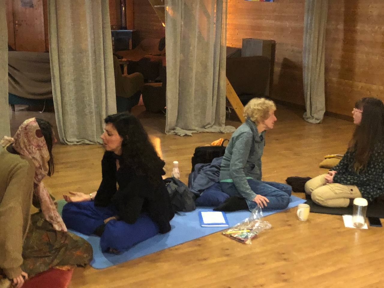 Participants sharing an experiential group process