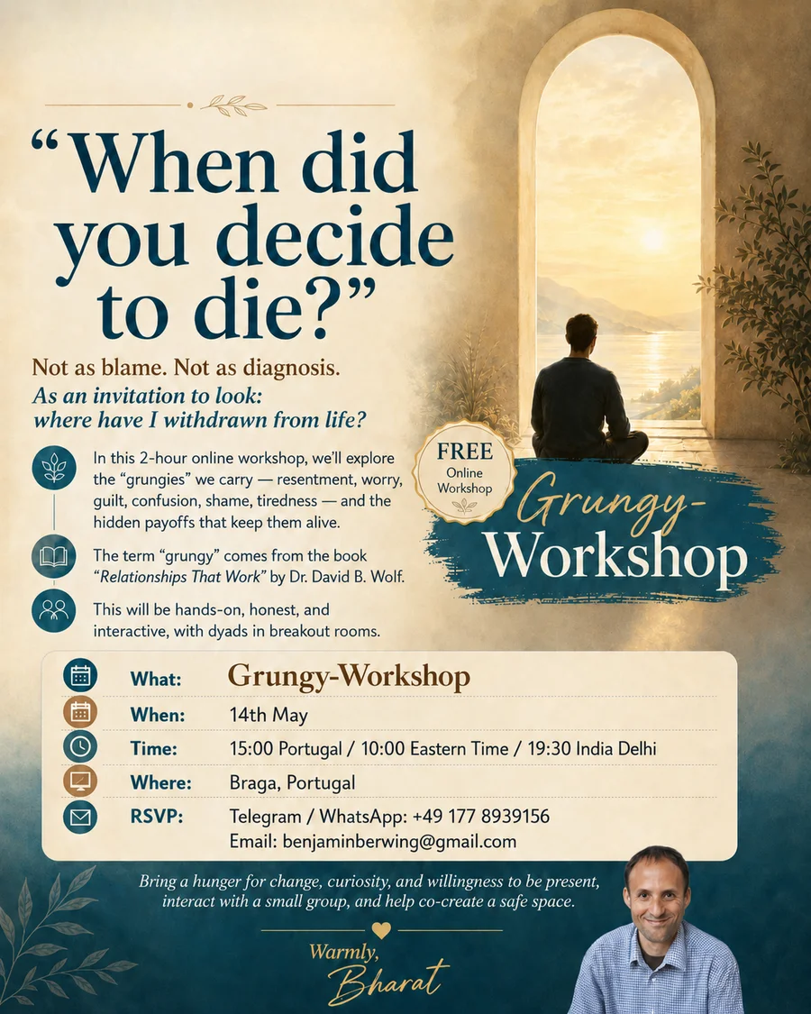 Grungy-Workshop flyer — When did you decide to die?